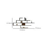 Living Room Wall-mounted Wood Display Bookshelf Black Image - 8
