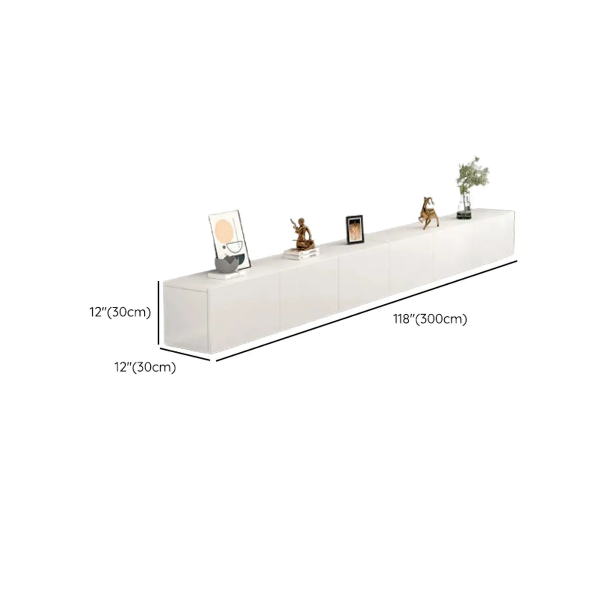 Living Room White Wooden Rectangular Drawers TV Stand Image - 16
