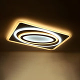 Living Room Wormhole Rectangle LED Flush Mount Light Image - 3