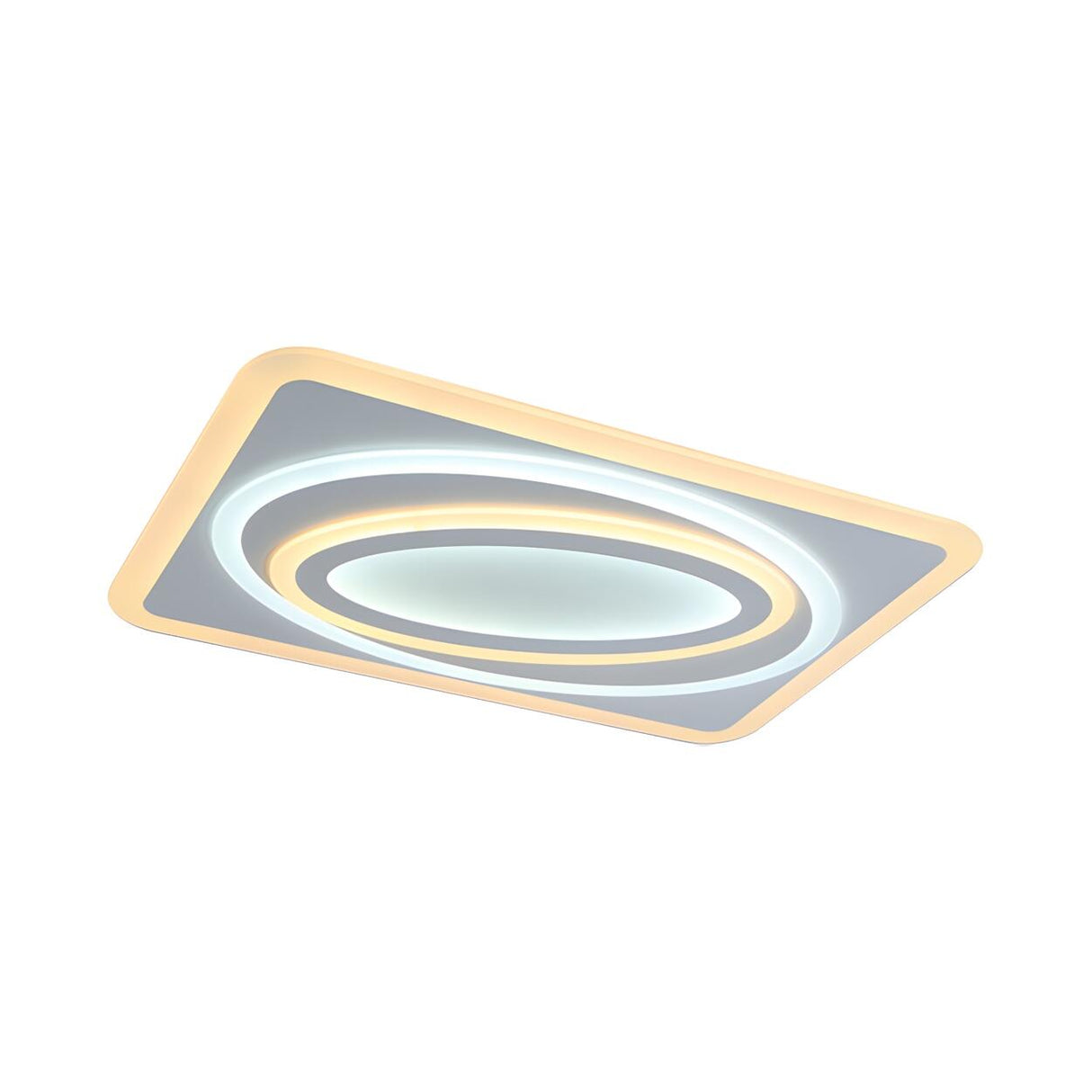 Living Room Wormhole Rectangle LED Flush Mount Light Image - 4