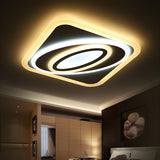 Living Room Wormhole Rectangle LED Flush Mount Light Image - 5