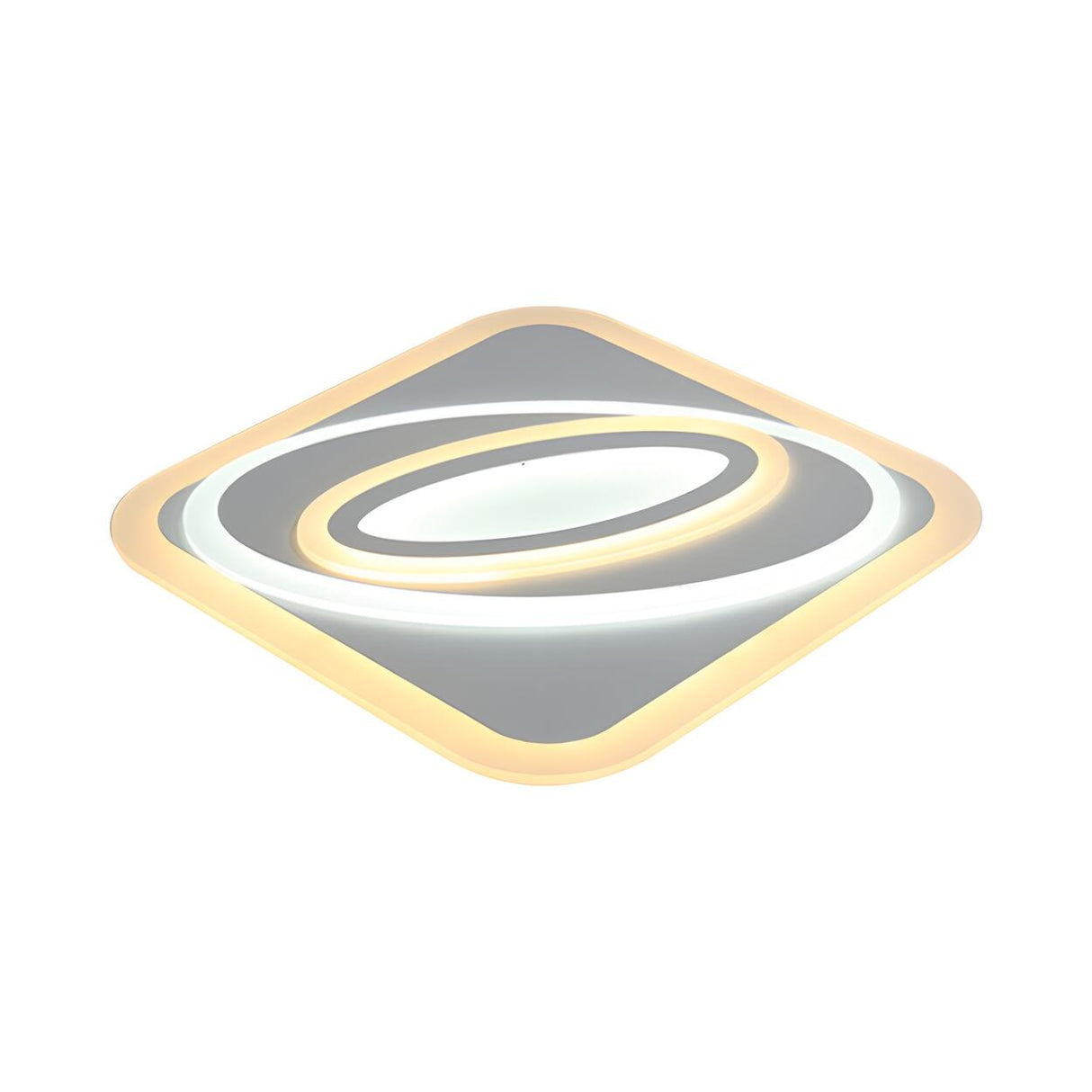 Living Room Wormhole Rectangle LED Flush Mount Light Image - 6