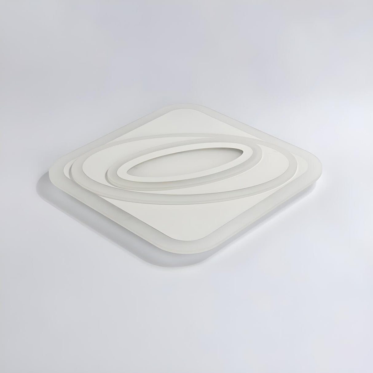 Living Room Wormhole Rectangle LED Flush Mount Light Image - 7
