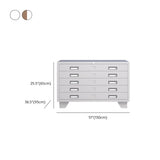 Lockable Coffee White Steel Horizontal Filing Cabinet Image - 33