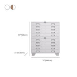 Lockable Coffee White Steel Horizontal Filing Cabinet Image - 38