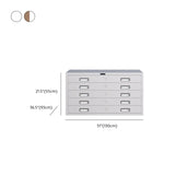 Lockable Coffee White Steel Horizontal Filing Cabinet Image - 40