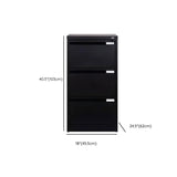 Lockable Metal Office Tall Storage Filing Cabinet Black #size