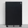 Lockable Small Vertical Steel Rolling White Filing Cabinet Image - 3