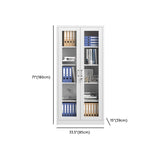 Lockable White Steel Office Storage Cabinet with Shelves Image - 15