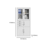 Lockable White Steel Office Storage Cabinet with Shelves Image - 16