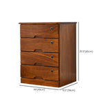 Lockable Wooden Vertical Brown Storage Filing Cabinet Image - 19