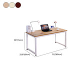 Long Light Walnut Wooden Computer Desk  Image - 23