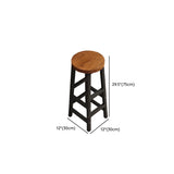 Long Manufactured Wood Trestle Brown Storage Bar Table Set Image - 20