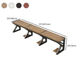 Long Standard Wooden 3-personal Computer Desk #size
