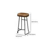 Long Wooden Rectangular Brown Bar Table with Storage Image - 18