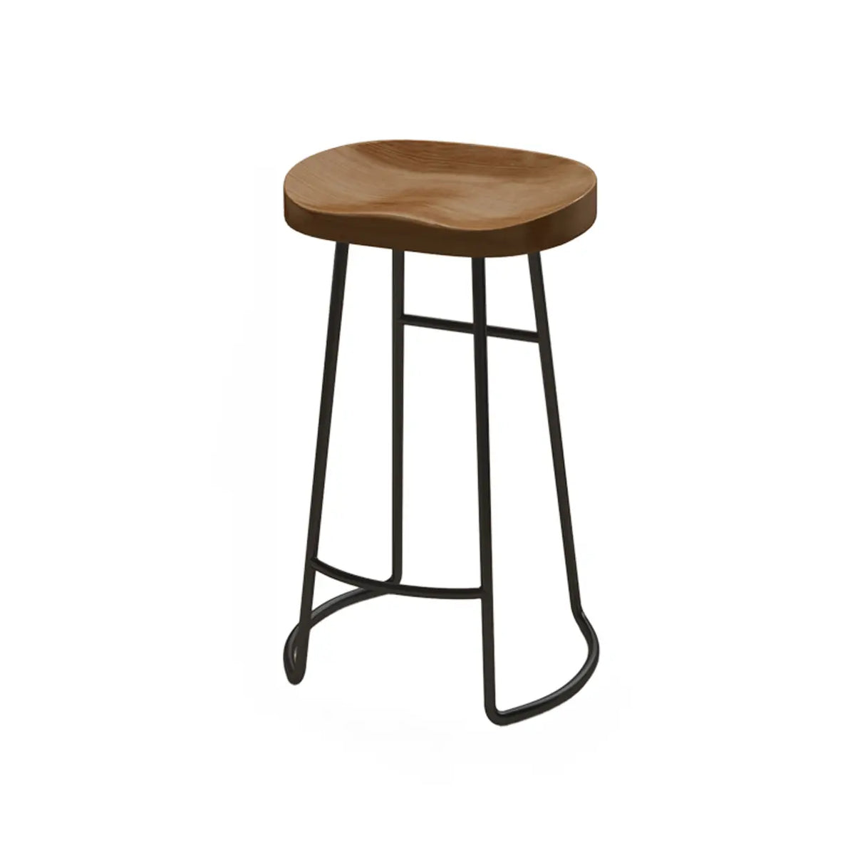 Long Wooden Rectangular Brown Bar Table with Storage Image - 3