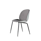Low Curved Back Metal Padded Armless Dining Chairs Image - 17