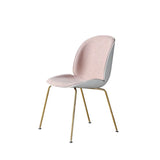 Low Curved Back Metal Padded Armless Dining Chairs Image - 23