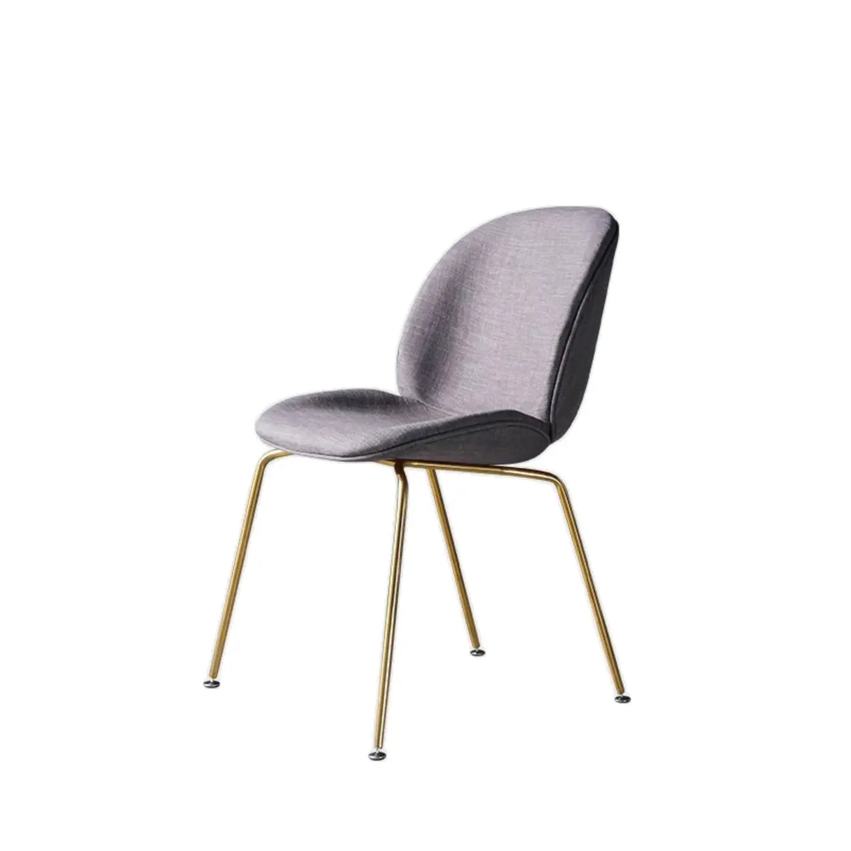 Low Curved Back Metal Padded Armless Dining Chairs Image - 24