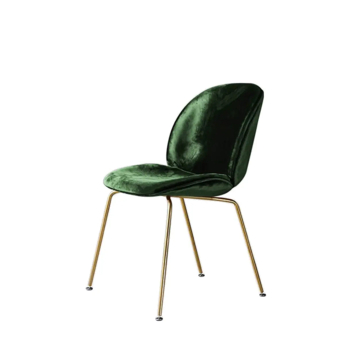 Low Curved Back Metal Padded Armless Dining Chairs Image - 28