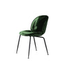 Low Curved Back Metal Padded Armless Dining Chairs Image - 6