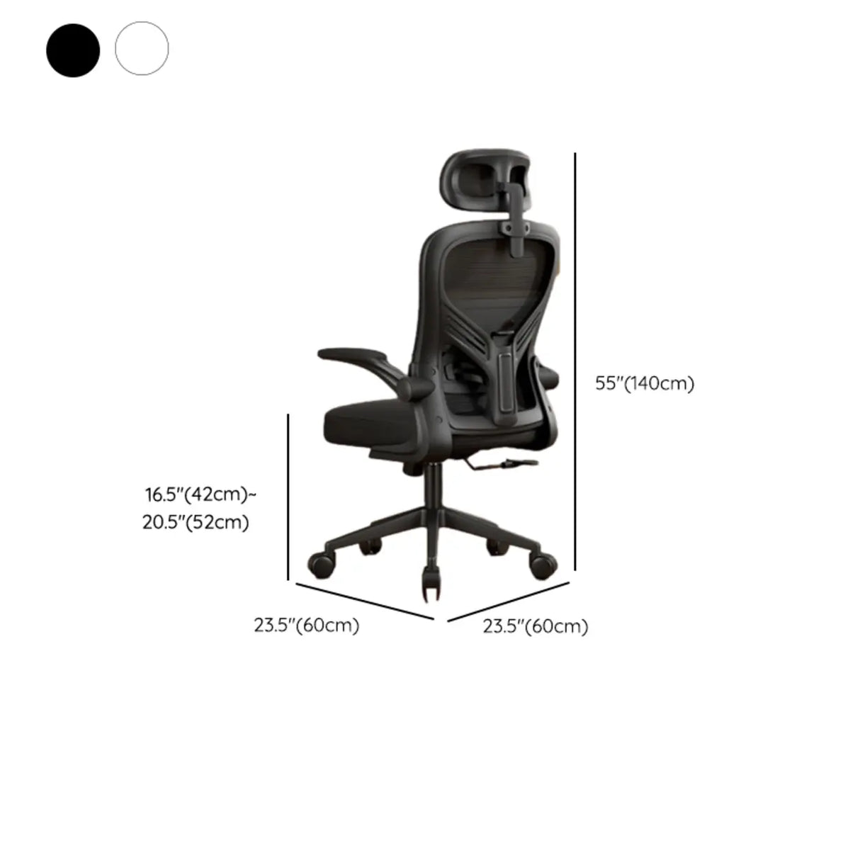 Lumbar Support Adjustable Swivel Tilt Mesh Office Chair 