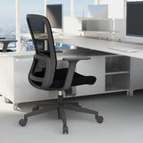 Lumbar Support Black Ergonomic Swivel Mesh Office Chair Image - 12