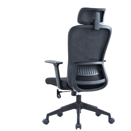 Lumbar Support Black Ergonomic Swivel Mesh Office Chair Image - 2