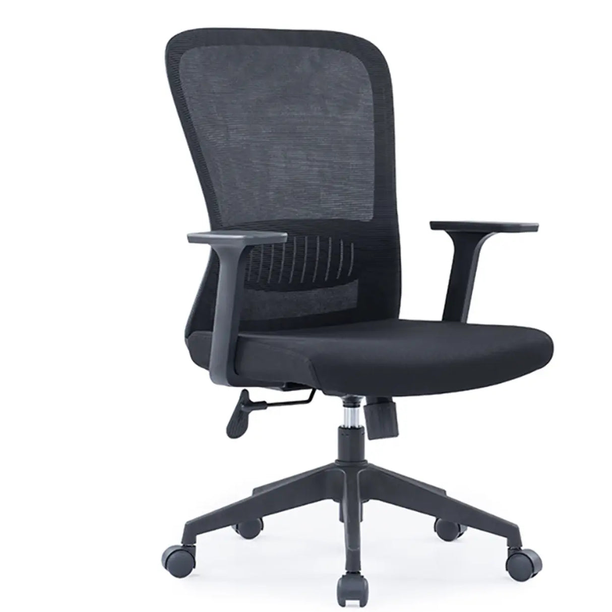 Lumbar Support Black Ergonomic Swivel Mesh Office Chair Image - 3