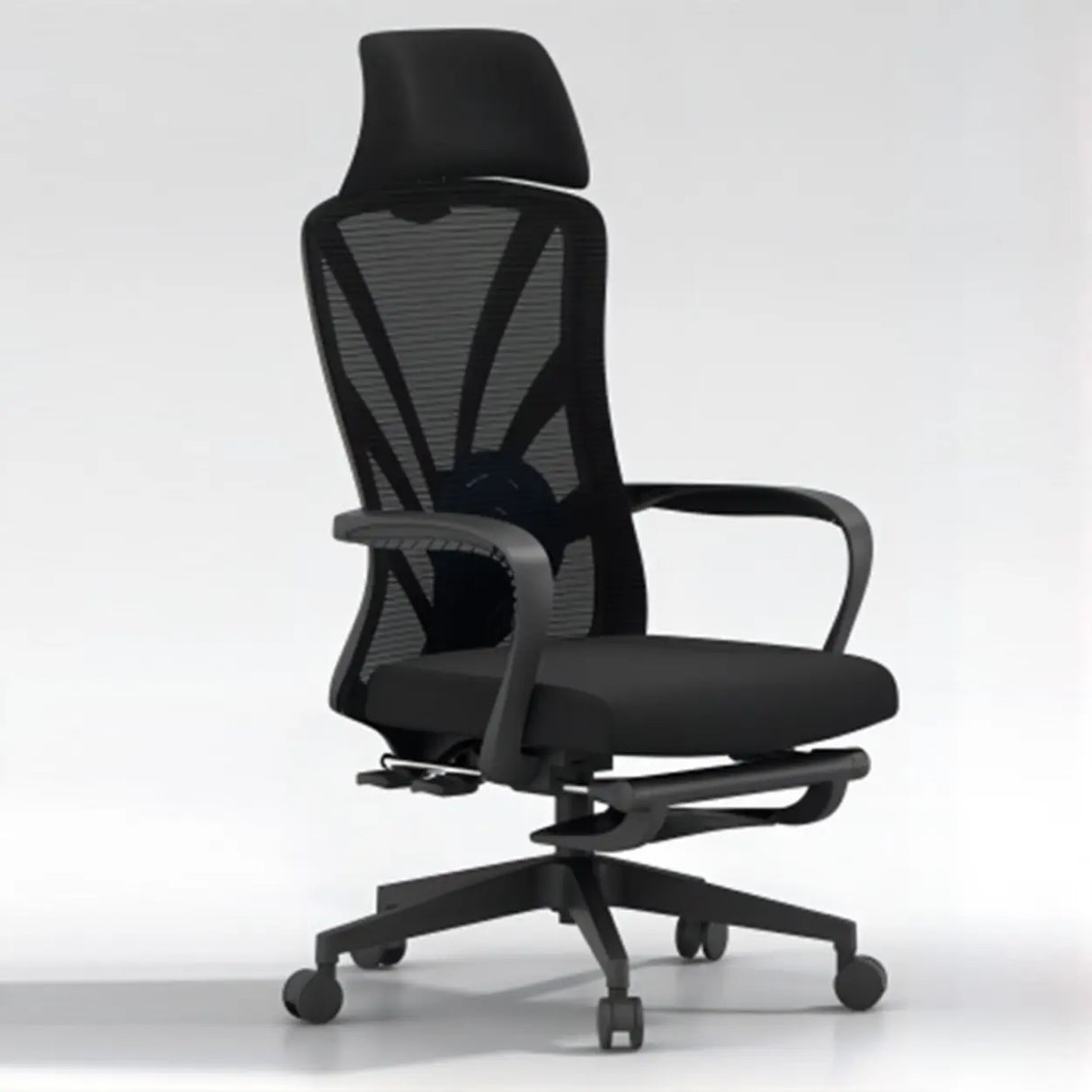Lumbar Support Black Ergonomic Swivel Mesh Office Chair Image - 4