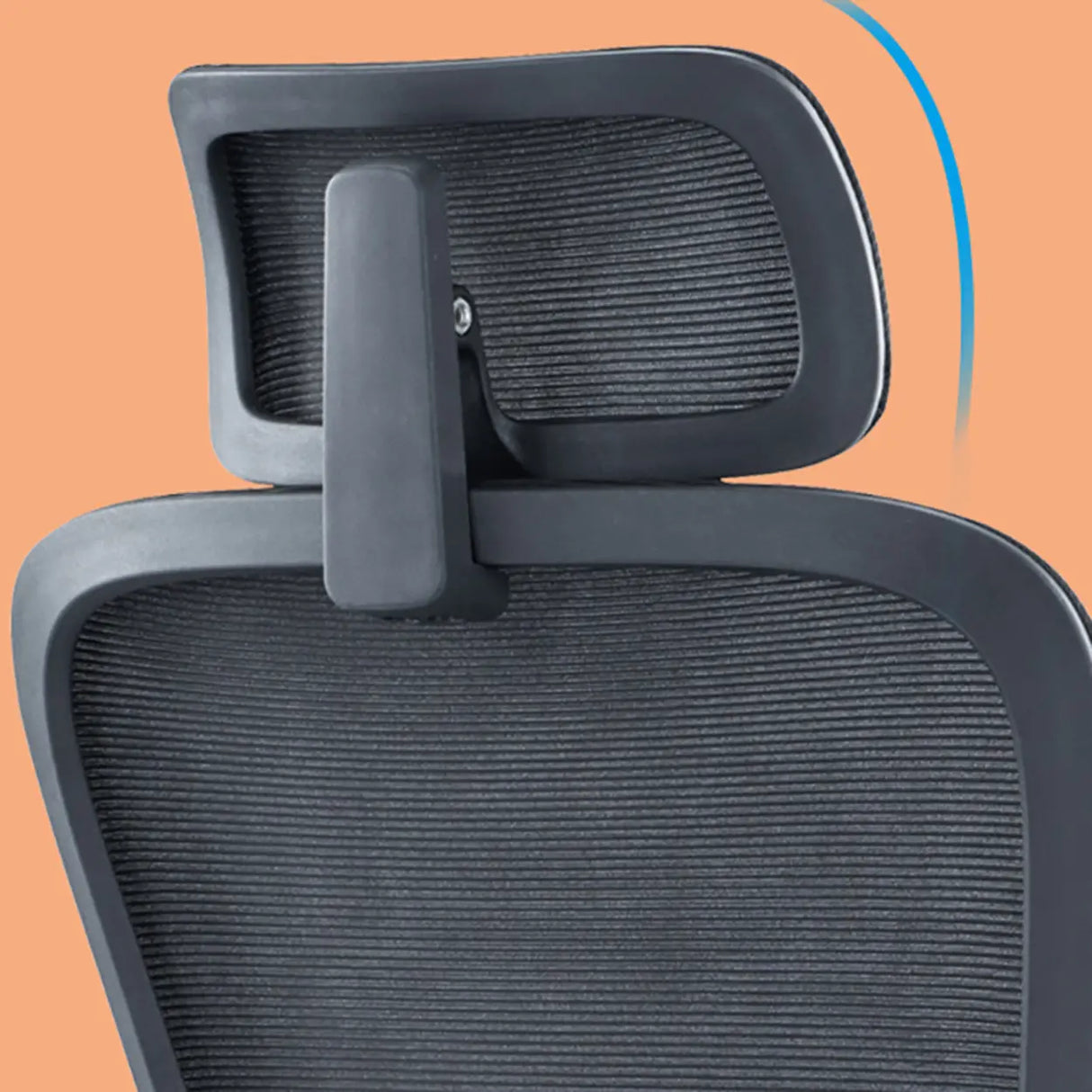 Lumbar Support Black Ergonomic Swivel Mesh Office Chair Image - 6