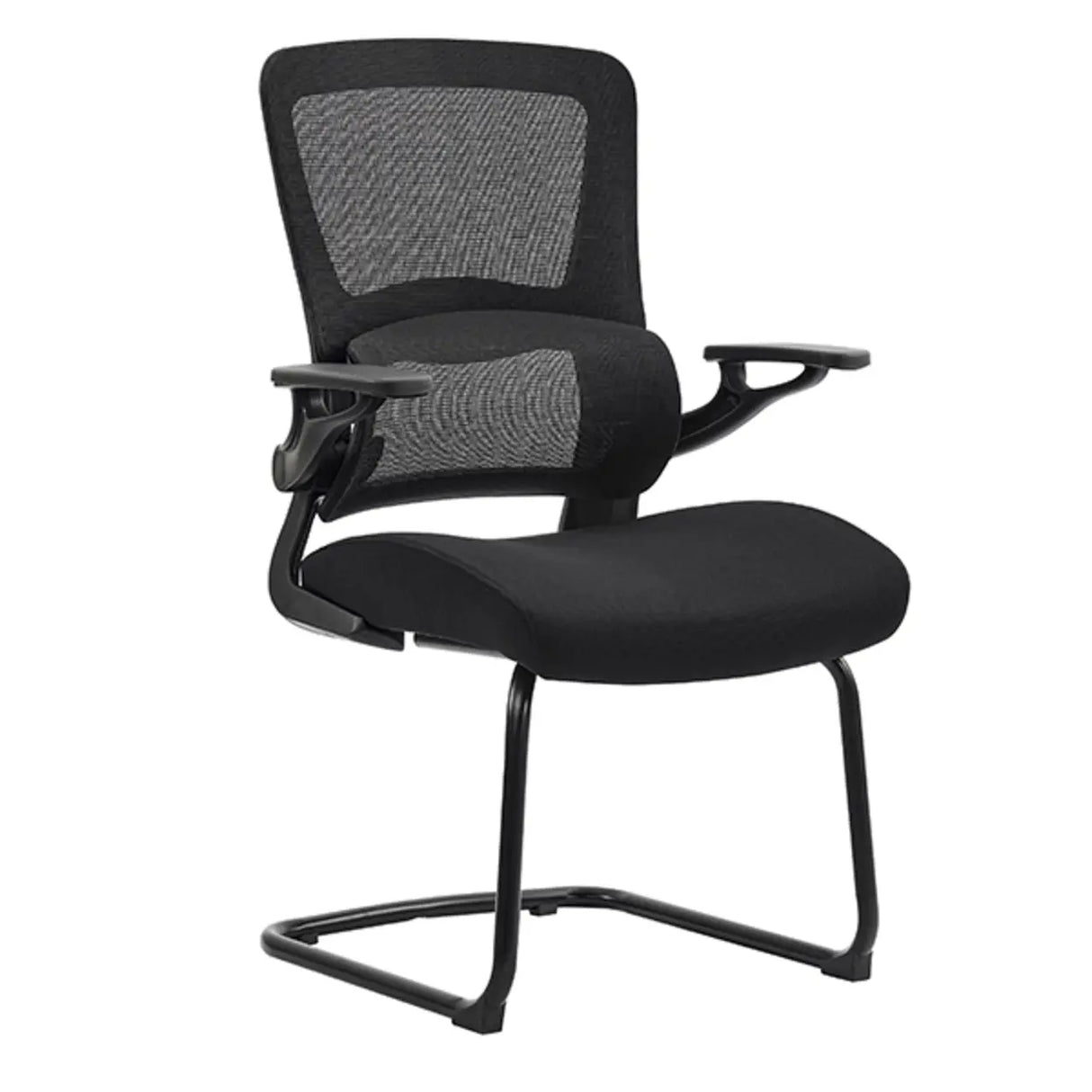 Lumbar Support Black Metal Ergonomic Mesh Office Chair Image - 3