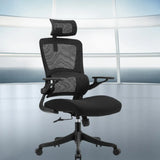 Lumbar Support Black Metal Ergonomic Mesh Office Chair Image - 4