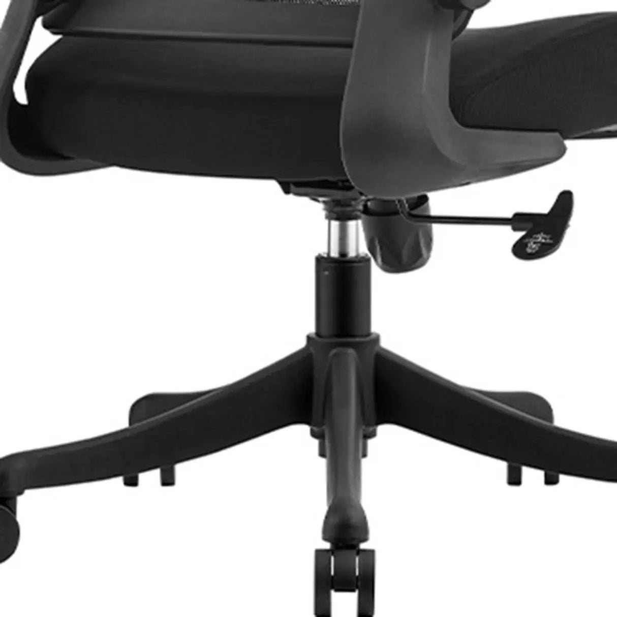 Lumbar Support Black Metal Ergonomic Mesh Office Chair Image - 6