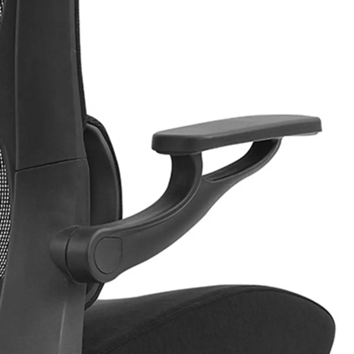 Lumbar Support Black Metal Ergonomic Mesh Office Chair Image - 9