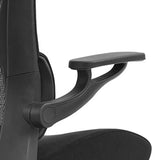 Lumbar Support Black Metal Ergonomic Mesh Office Chair Image - 9