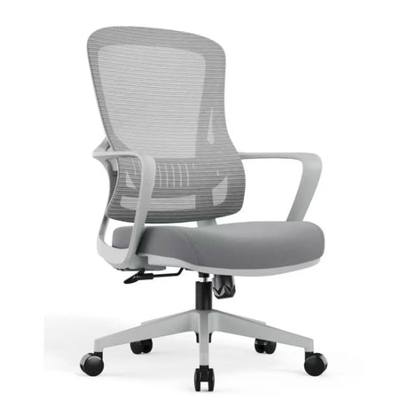 Lumbar Support Black Modern Ergonomic Mesh Office Chair Image - 2