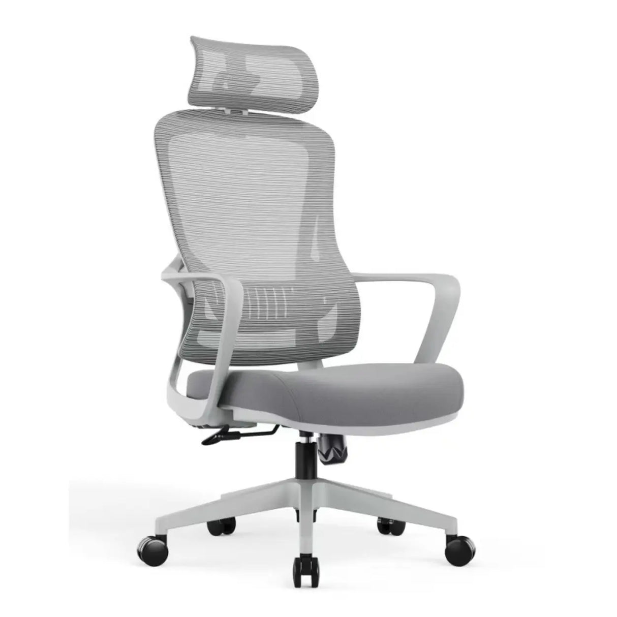 Lumbar Support Black Modern Ergonomic Mesh Office Chair Image - 3