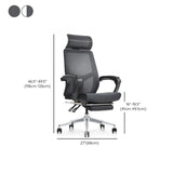Lumbar Support Ergonomic Mesh Office Black Adjustable Chair #size