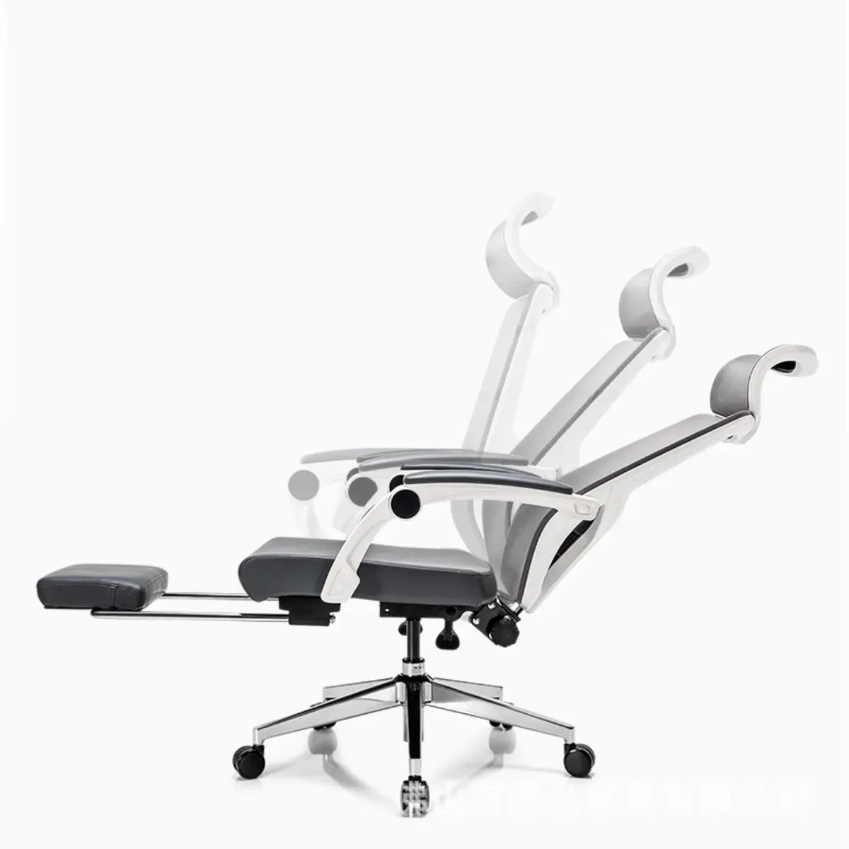 Lumbar Support Ergonomic Mesh Office Black Adjustable Chair Image - 3