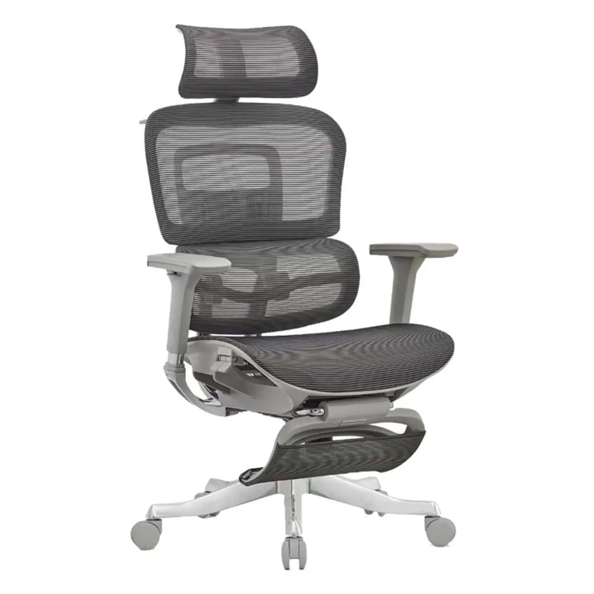 Lumbar Support Ergonomic Mesh Office Chair with Wheels Image - 10