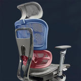 Lumbar Support Ergonomic Mesh Office Chair with Wheels Image - 12
