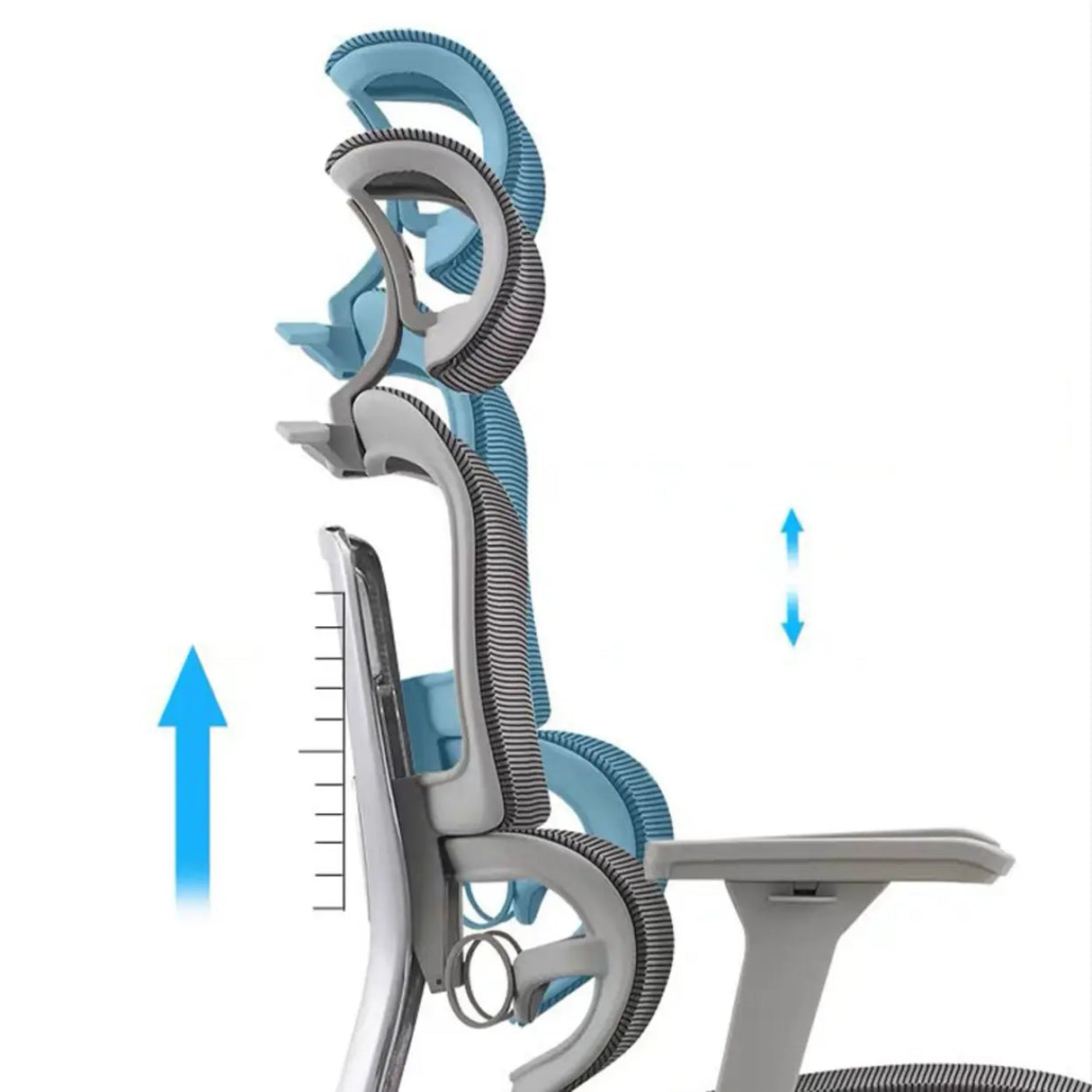Lumbar Support Ergonomic Mesh Office Chair with Wheels Image - 16