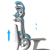 Lumbar Support Ergonomic Mesh Office Chair with Wheels Image - 16