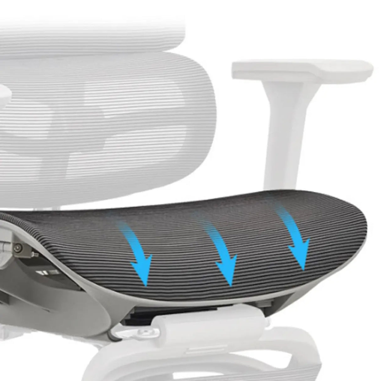 Lumbar Support Ergonomic Mesh Office Chair with Wheels Image - 18