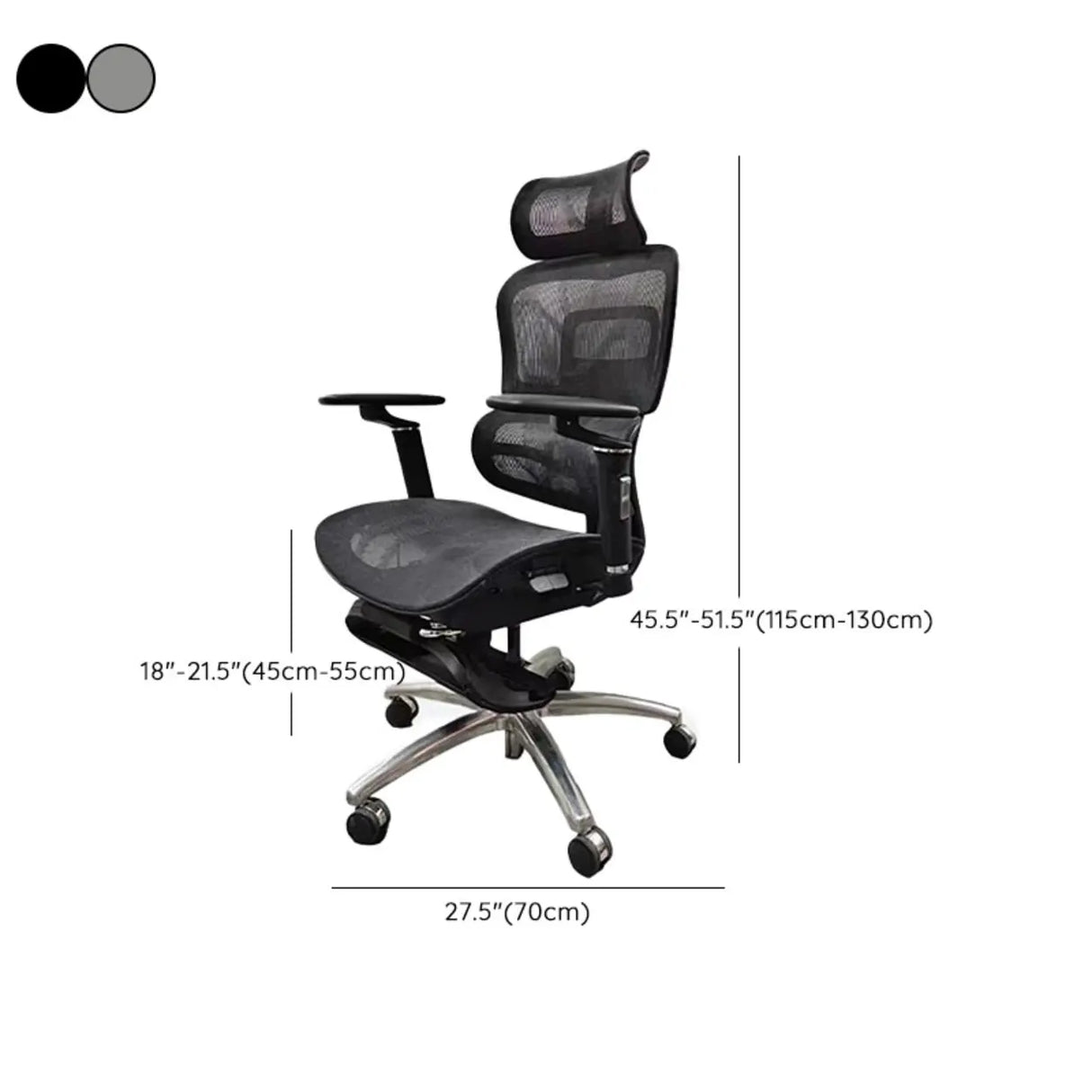 Lumbar Support Ergonomic Mesh Office Chair with Wheels 