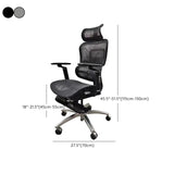 Lumbar Support Ergonomic Mesh Office Chair with Wheels #size
