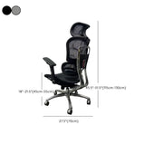 Lumbar Support Ergonomic Mesh Office Chair with Wheels Image - 24