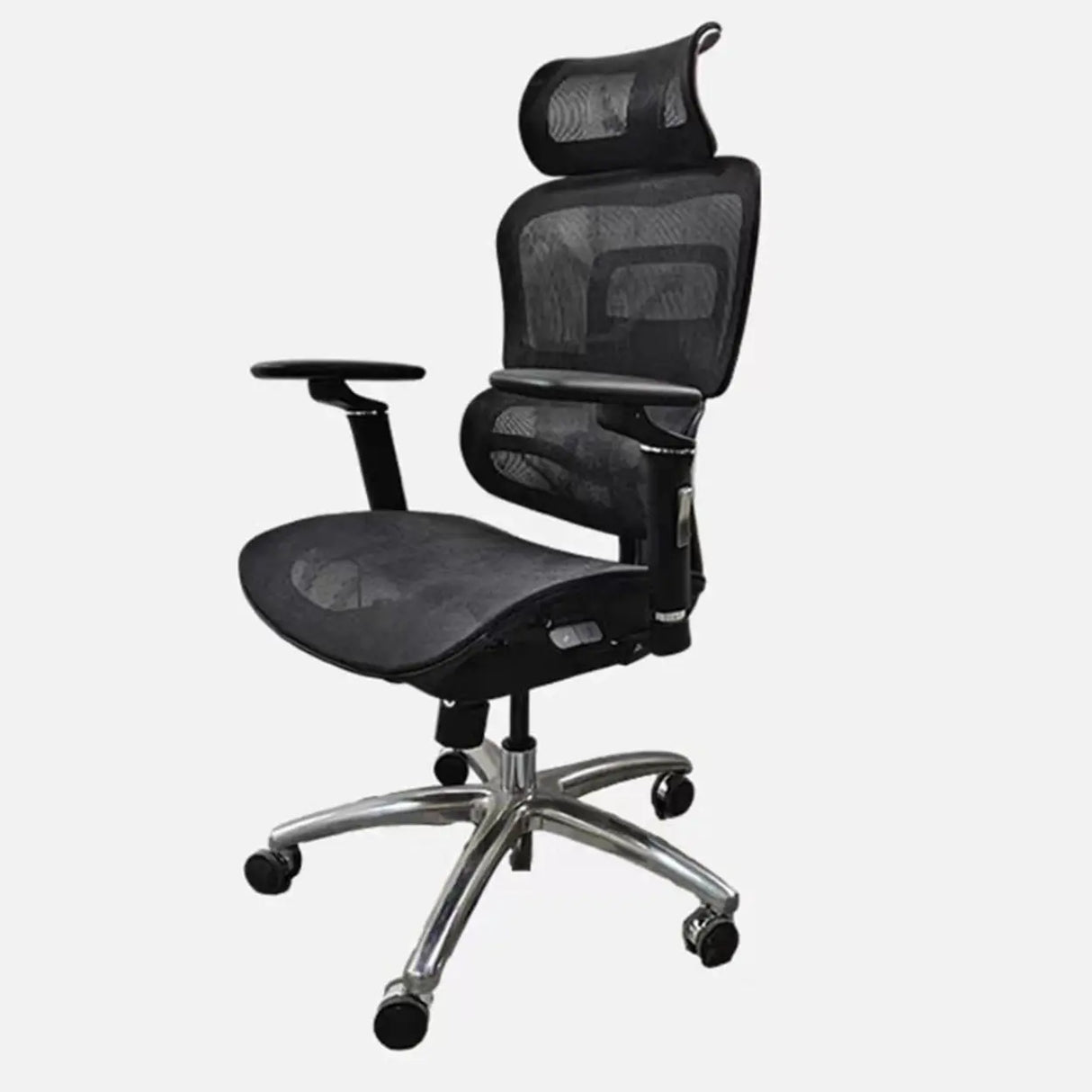 Lumbar Support Ergonomic Mesh Office Chair with Wheels Image - 9