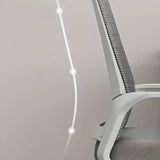 Lumbar Support Ergonomic Swivel Grey Mesh Office Chair Image - 13